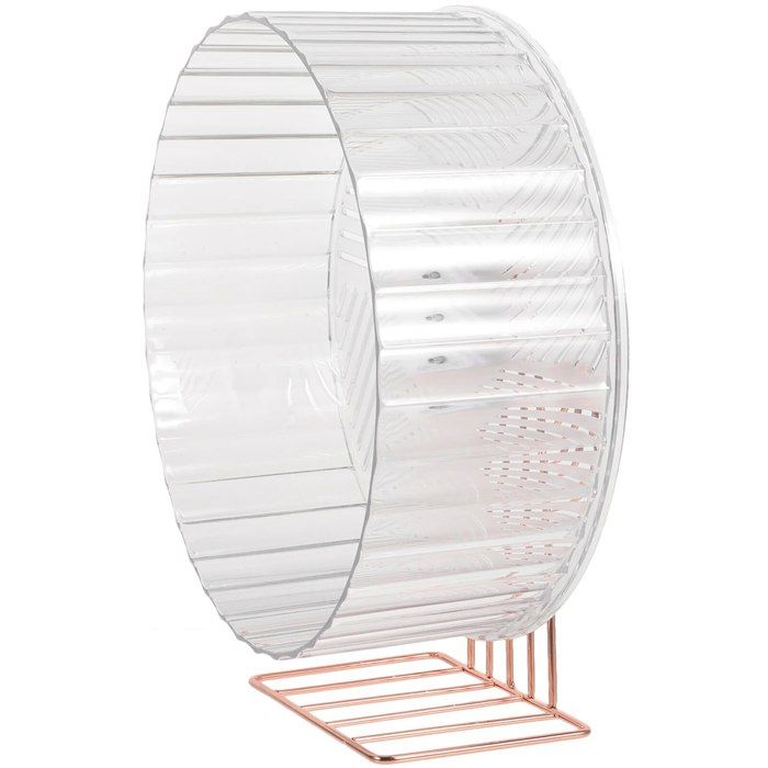 Roue D’exercice Pour Chinchilla – En Bois Et Verre, Silencieuse, Facile à Installer, Pour Hamster Et Petits Rongeurs