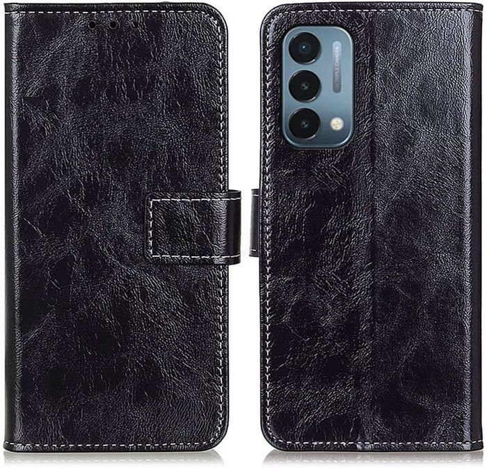 Coque Portefeuille OnePlus 8 Pro - Cuir PU - 3 Fentes Cartes + Porte-Billets - Support Intégré - Fermeture Magnétique - Protection 360° - Marron