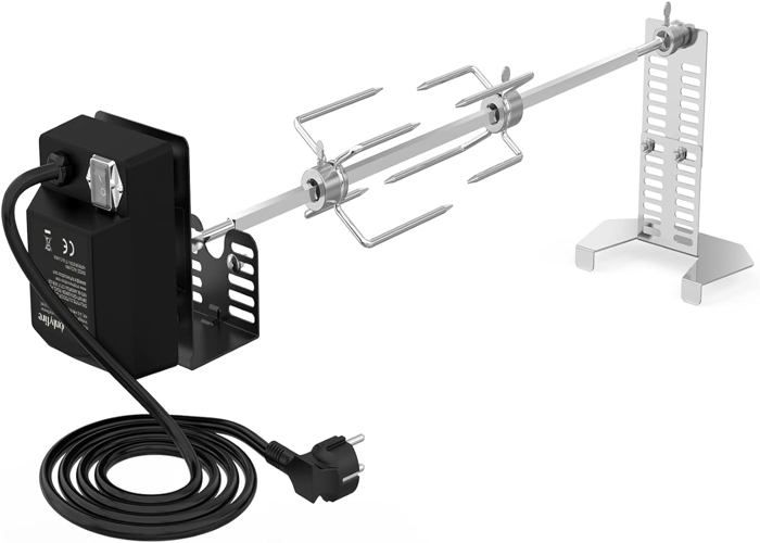 Kit Rôtisserie Barbecue Kit De Rôtisserie Universel Onlyfire - Moteur 4W, 2 Brochettes, Support Réglable Pour Barbecue Tournebroche Moteur Onlyfire