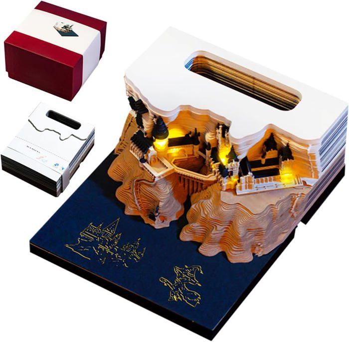 Calendrier Bloc-Notes Piano 3D 2025 - Décoration Bureau Creative