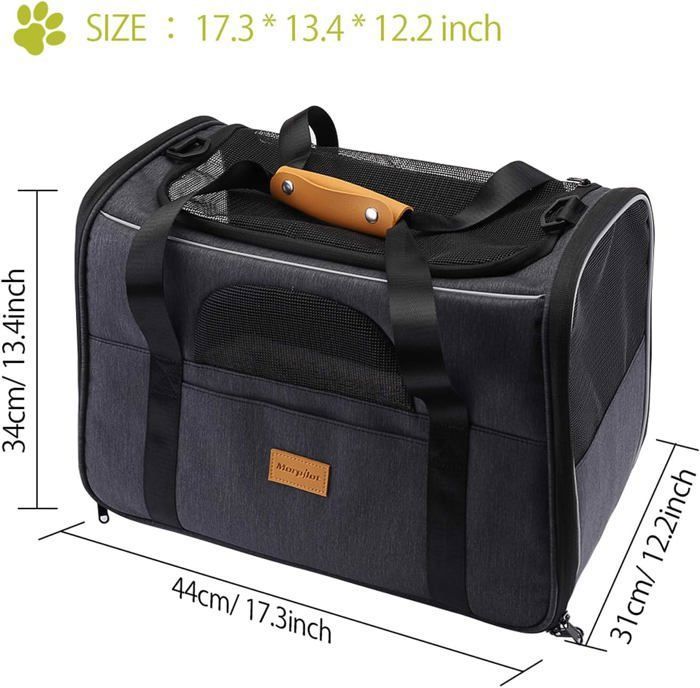 Comparer les prix de Morpilot Sac Transport Chat Chien, Caisse de Transport Chat Respirant et Pliable  15lbs/7kg，44 * 31 * 34cm)