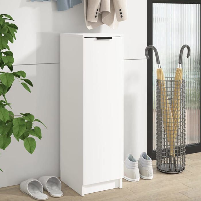 Armoire à chaussures-Meuble à chaussures-Meuble de rangement Blanc 30x35x100 cm Bois dingénierie SHL530924