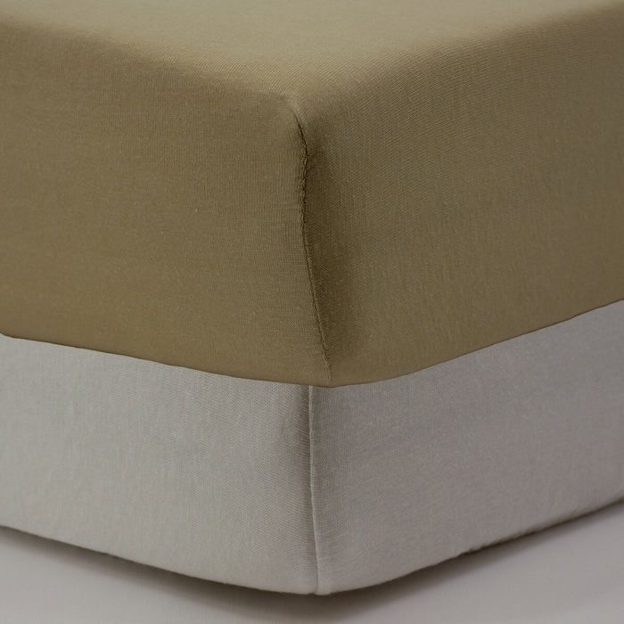 Babycalin - Drap-housse 70x140 cm - Lot de 2 - Coton Blanc / Blé