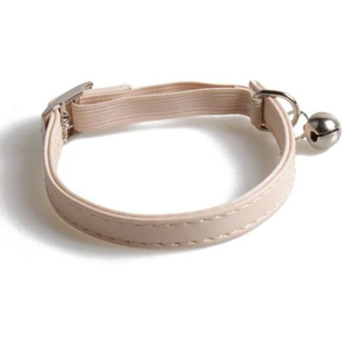 Collier Chat Collier Anti Etranglement Ajustable Collier de Chat en Cuir avec Cloche Convient à la Plupart des Chats et Petits