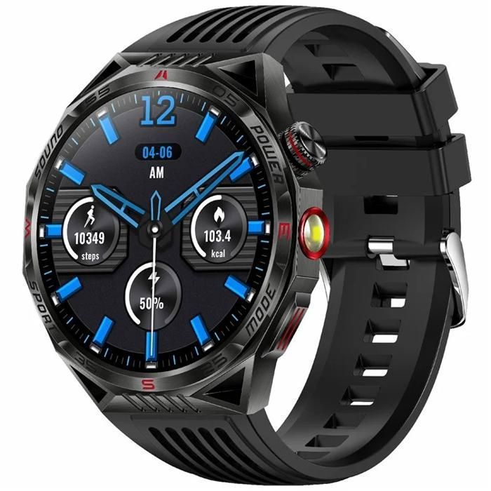 Montre connecte avec cran de 185 pouces bracelet dappel Bluetooth avec boussole et fonction lampe de poche MONTRE BLUETOOTH