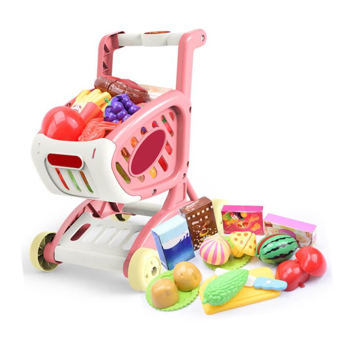 SALUTUYA Jouet chariot dépicerie enfants - Fruits Légumes Panier - Caddy de Course