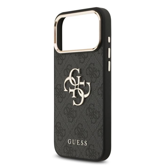 Guess PU Leather 4G Big Logo Gold Frame Case for iPhone 17 Pro Max 6.9 GUHCP17X4GMGCGR
