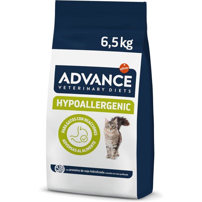 Croquettes pour chats - Advance Veterinary Diets Hypoallergenic - 65 kg - Protéines hydrolysées - Peau sensible