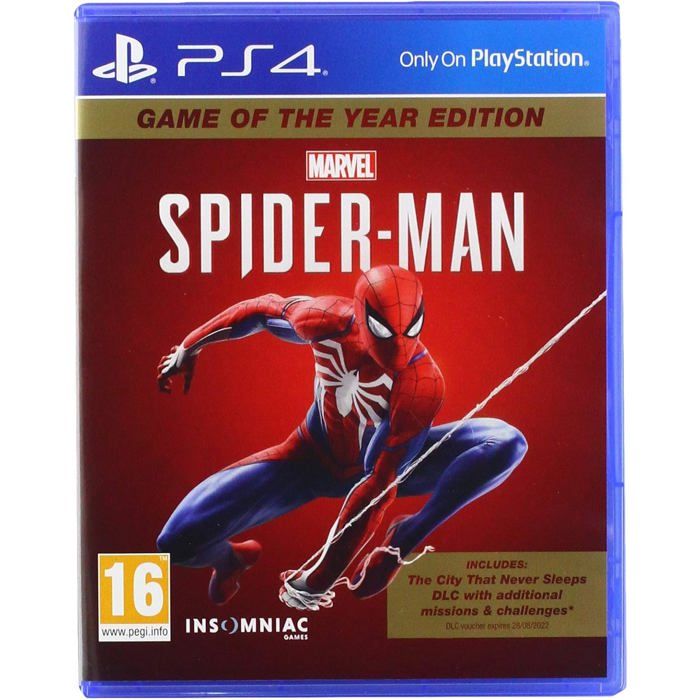 Jeu PS4 Marvels Spider Man Édition Jeu de lAnnée Aventure Acrobatique