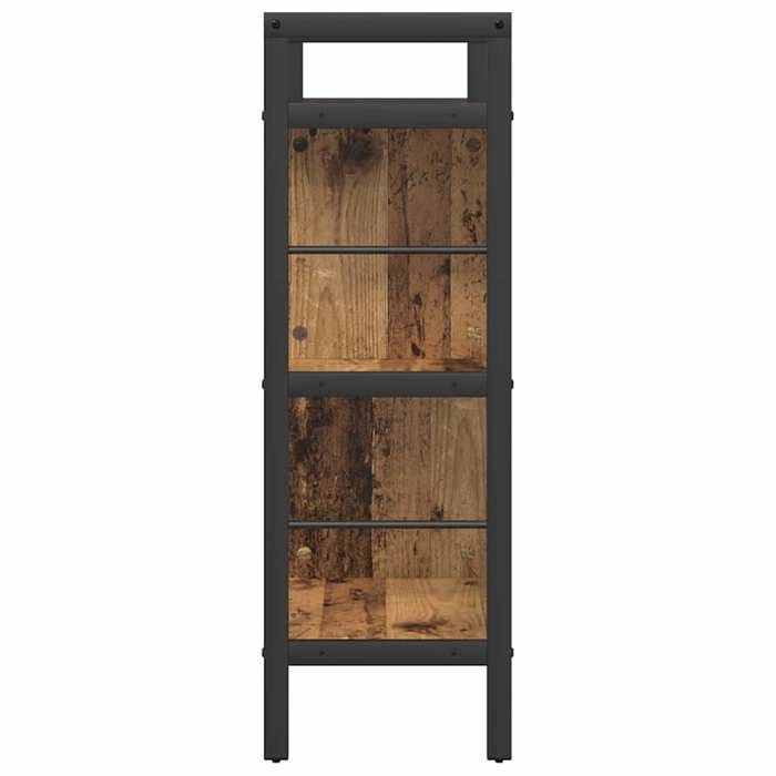 Bibliothèque SOLOMOON CHIC Étagère à livres - Pour salon - Bois Ancien 75x30x91 cm Bois dingénierie BB598