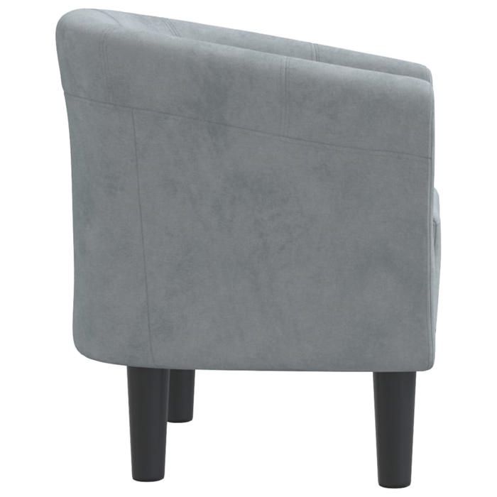 TOP 2026 Chaise salon/Fauteuil cabriolet - pour 1 personne - gris foncé velours - 70x56x68 cm FF4632