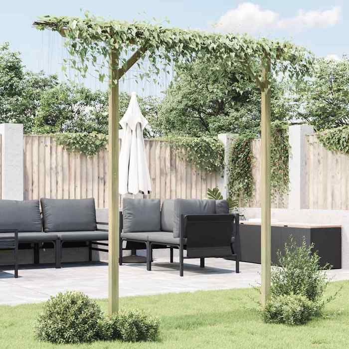 SWEET®Arche de jardin arche à rosiers MVS - Pergol - MODERNE Pergola de jardin 205x40x203 cm Bois 31073