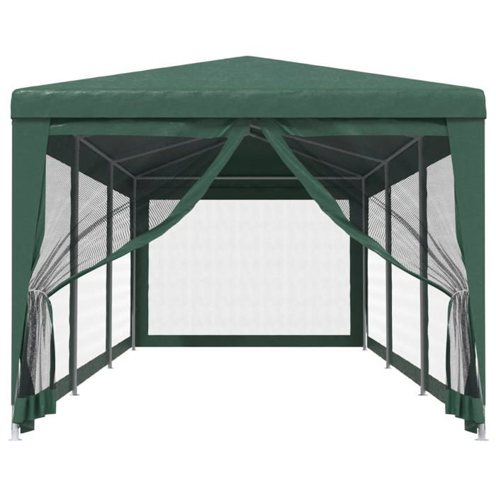 Vidaxl BARNUM Vert - LEMON Tente de fête avec 8 parois latérales en maille Vert 3x9 m PEHD - J8187586