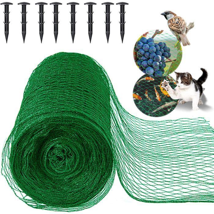 Filet Anti Oiseaux4m x 5m Filet de Protection pour Potager Filet de Jardin pour Protéger Les Arbre FruitierPlantesFruitsEtang