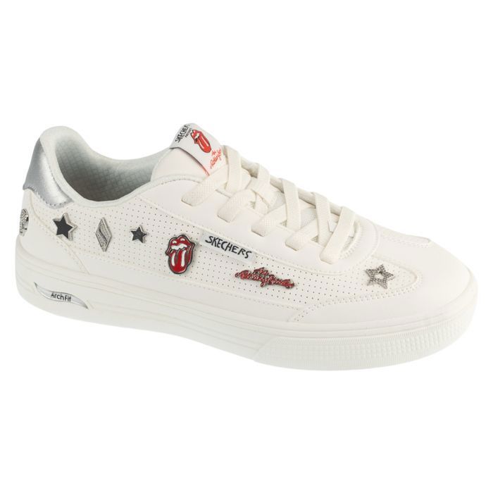 Skechers Baskets Femme - Blanc - Skechers Arch Fit Arcade - Rolling Stones