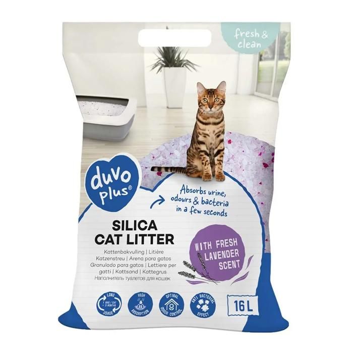Litière pour chat lavande Duvoplus Premium Silica