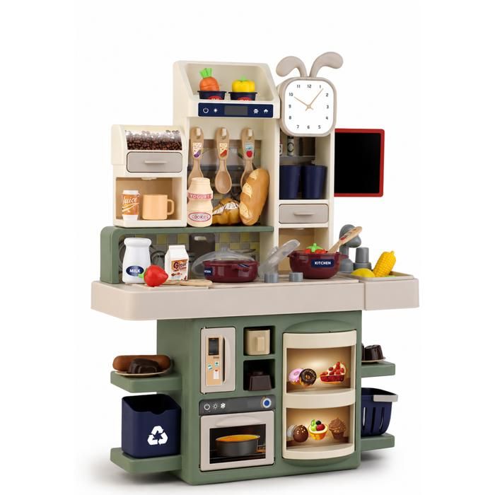 Cuisine Enfant en Bois avec Effets Vapeur – Lumières & Accessoires Jouet dImitation Éducatif Fille Garçon