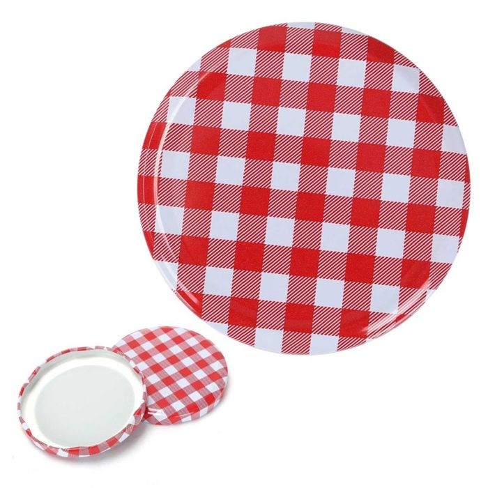Couvercles hermétiques twist-off (100 × 82 mm) – 100 unités réutilisables colorées pour bocaux pots de confiture et plus