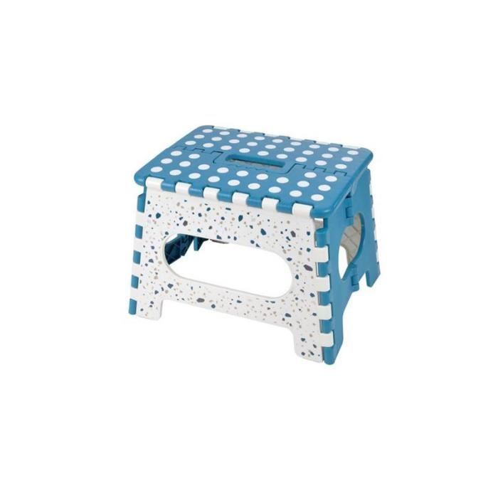 Marchepied Pliable Noir - Support 150kg - Hauteur 23cm - Pour Cuisine & Salle De Bain