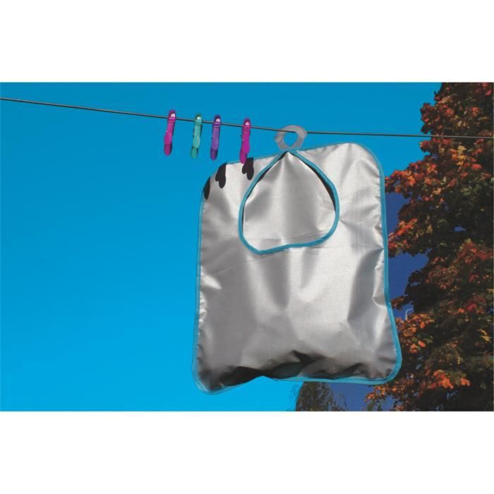 Gebrazy Sac à Pinces à Linge Suspendu Grand Format - Oxford 600D Imperméable Avec Fermeture Cordon - Noir