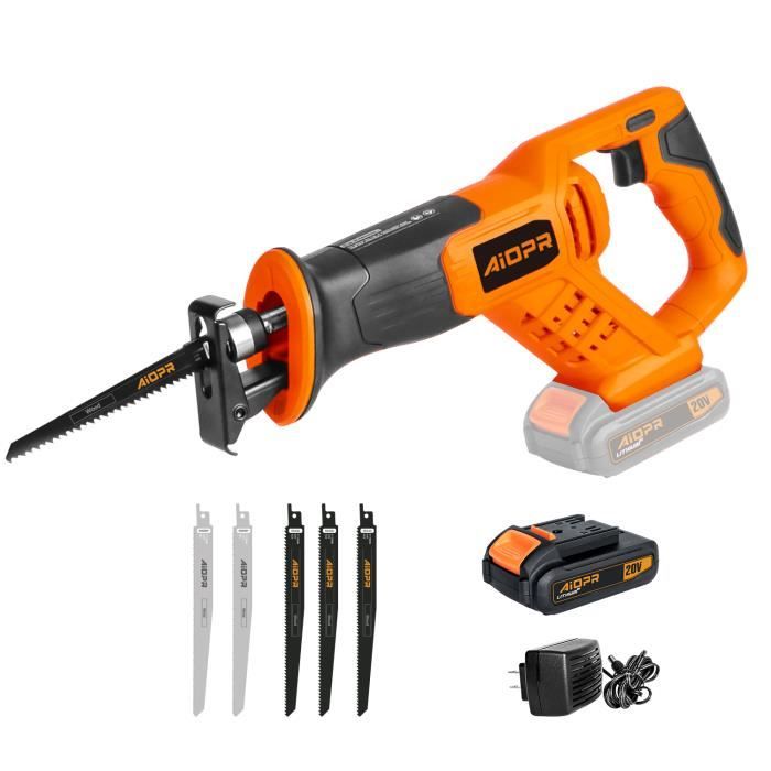 Scie Sabre A Batterie HiKOKI Scie Sabre Sans Fil - 18 V, 50 Mm Profondeur De Coupe, 3200 Tr/min - Changement De Lame Sans Outil, Lumière LED, Compacte Et Légère - Avec