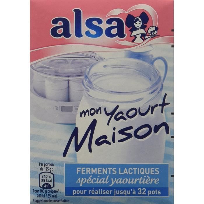 Alsa Evapore Preparation mon Yaourt Maison 8 g - Lot de 4