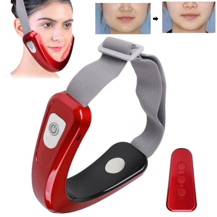 Appareil de levage du visage, thérapie photonique LED, masseur amincissant par vibrations, Double menton, en forme de V, lifting des joues, EMS