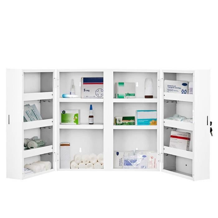 Costway Armoire A Pharmacie Murale Meuble De Rangement Pour Salle