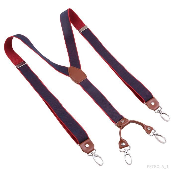 Lot De 2 Bretelles Larges (2.5 Cm) Avec Nœud Papillon Noir - Réglables, Clips Métalliques - Taille Unique Homme/femme