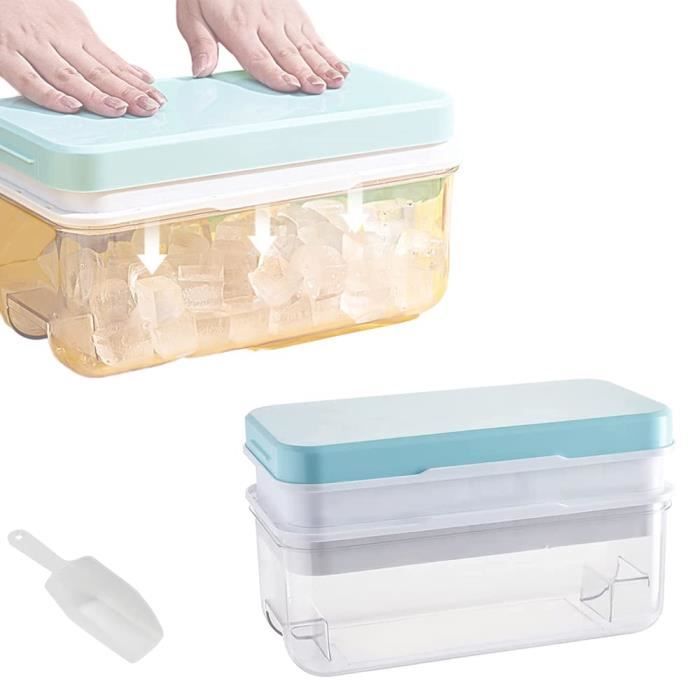 Bac à Glaçons Grande Capacité Avec Couvercle - Antiadhésif - Idéal Pour Fêtes, Cuisine, Camping - 24 Glaçons