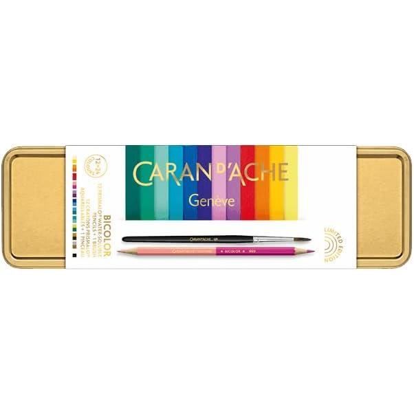 Caran D'Ache Lot De 12 Crayons De Couleur Color Treasure Prismalo Bicolor  (Édition Limitée)-Stylos Aquarellables Cc0999.022[x1616] - Cdiscount  Beaux-Arts et Loisirs créatifs