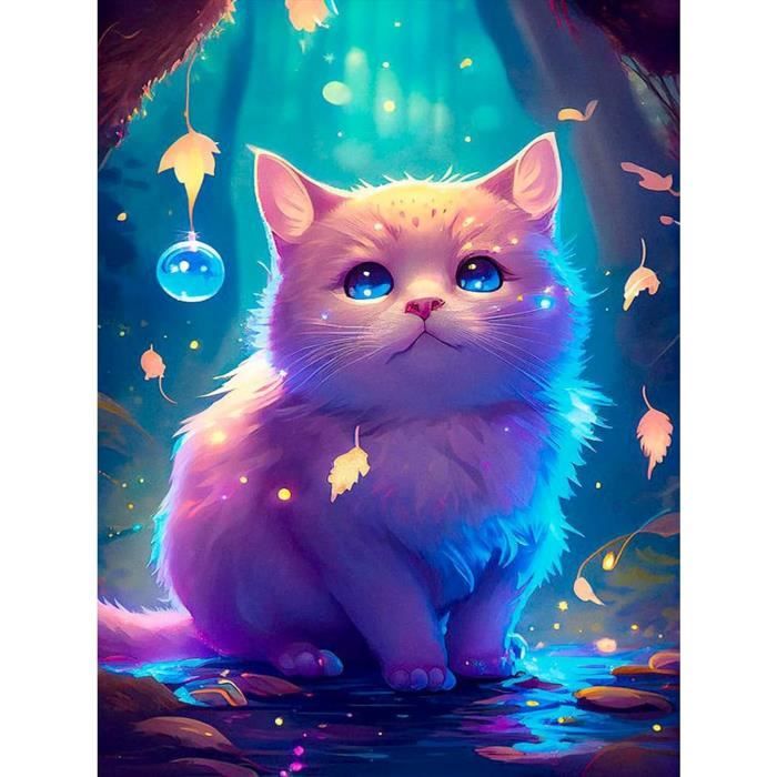 CEOVR Peinture Diamant Art Kits Complet Chat 5D Diamond