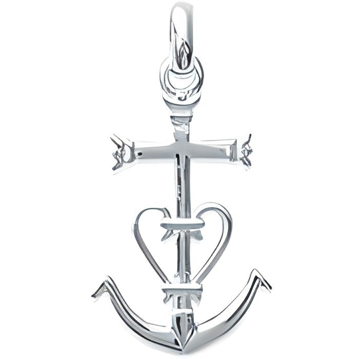 20 mm Croix Occitane Pendentif en Argent 925//000 Rhodi/é