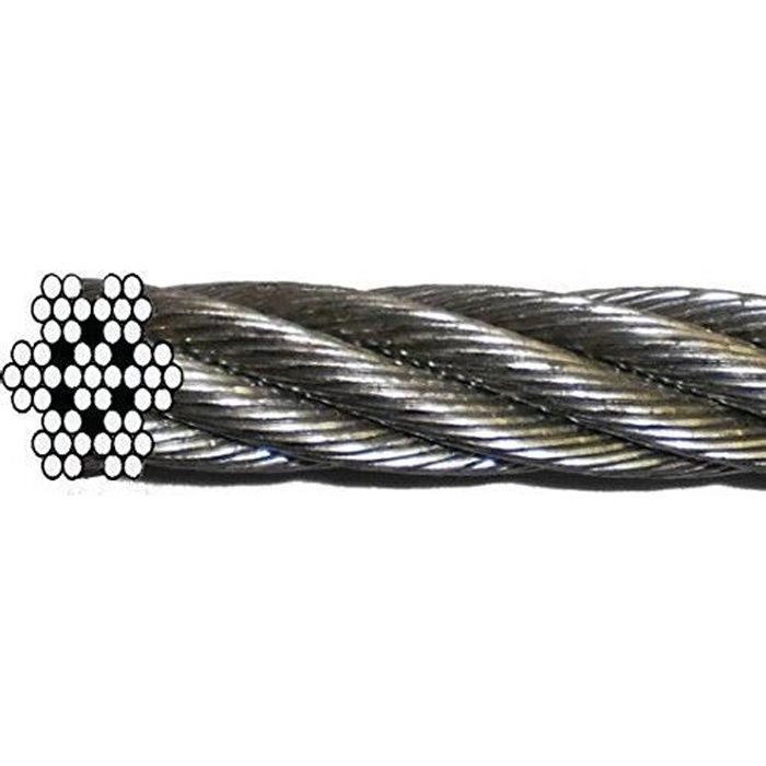 SET 5m cable 2mm acier inox cordage torons: 7x7 + 2 serre-câbles étrie + 2  cosse coeur - beaucoup de tailles disponibles