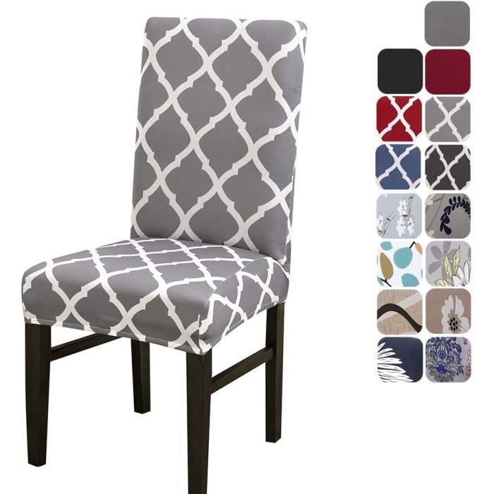 Housse De Chaise 6 Pièces BalladHome - Spandex, Universelle | Protection Anti-Taches, Lavable Machine