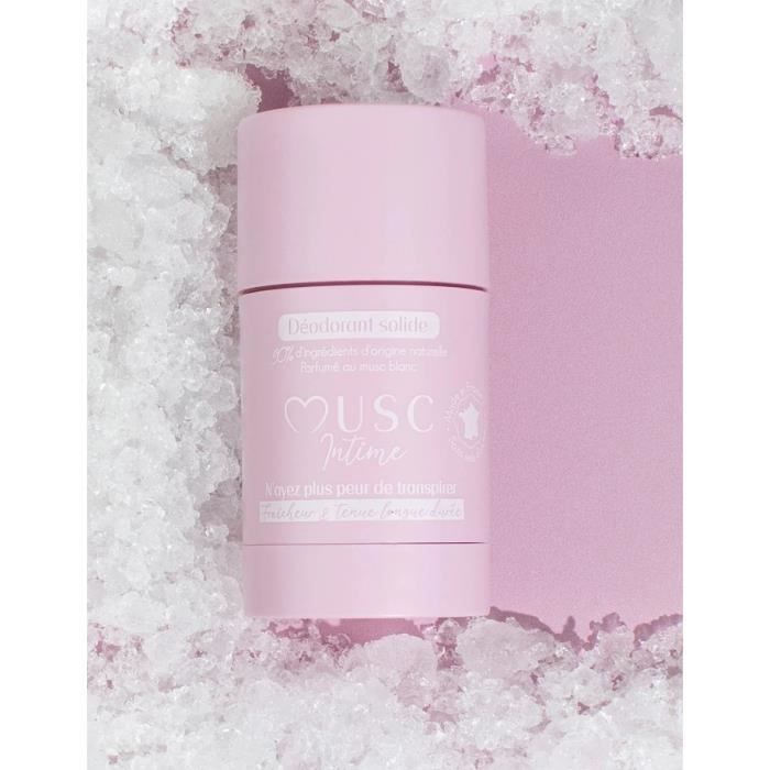 Déodorant Solide Intime USC - Senteur Musc Blanc & Rose - Neuf - Pour Femme/Unisexe