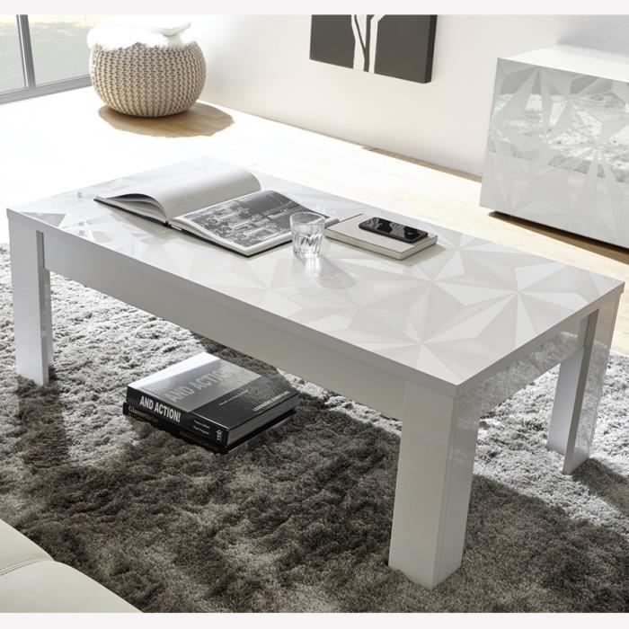 Table Basse Blanche Laquee Design Achat Vente Pas Cher
