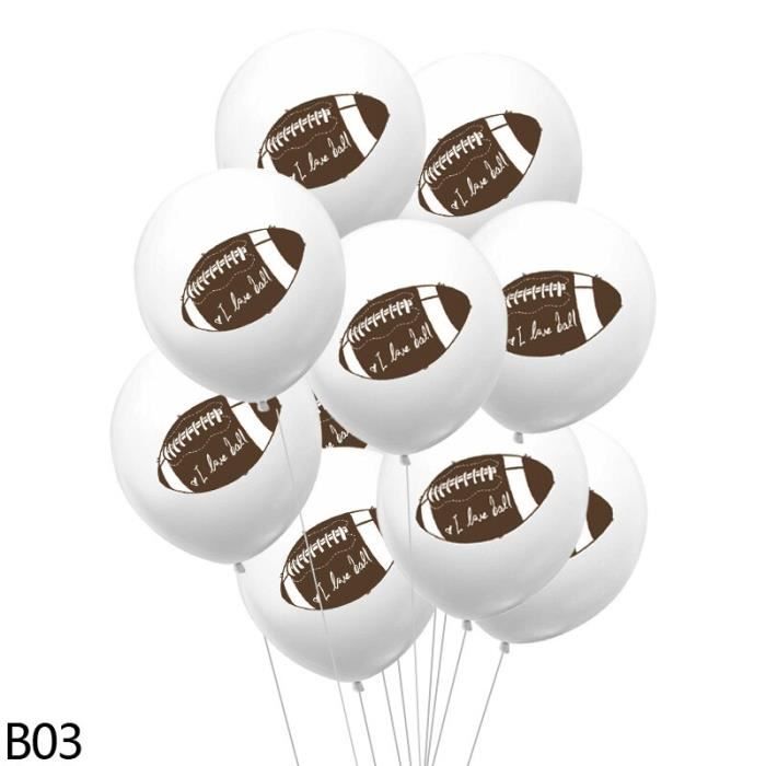 T03 10pcs Balloon Ballon De Rugby Pour Fete De Football Americain Decoration De Gateau Banniere De Joyeux Anniversaire Fete D Cdiscount Maison