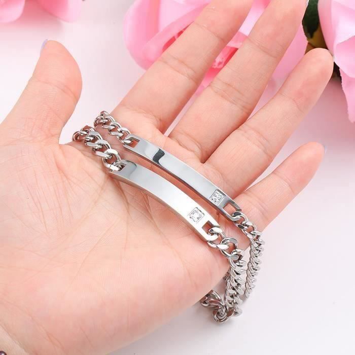 Bracelet de luxe en argent pour femme, bracelet en argent 19 cm 