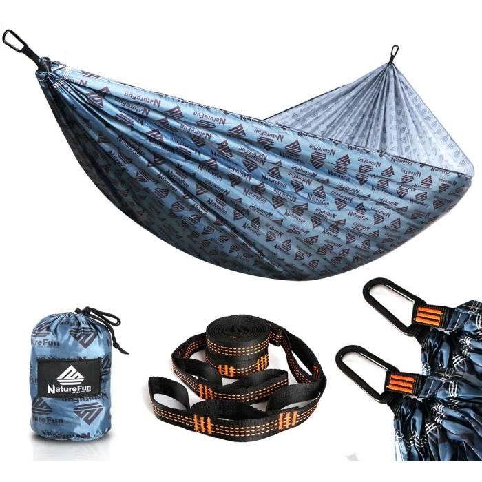 Hamac Double 300kg 300x200cm - Nylon Parachute Portable Pour Camping Et Jardin