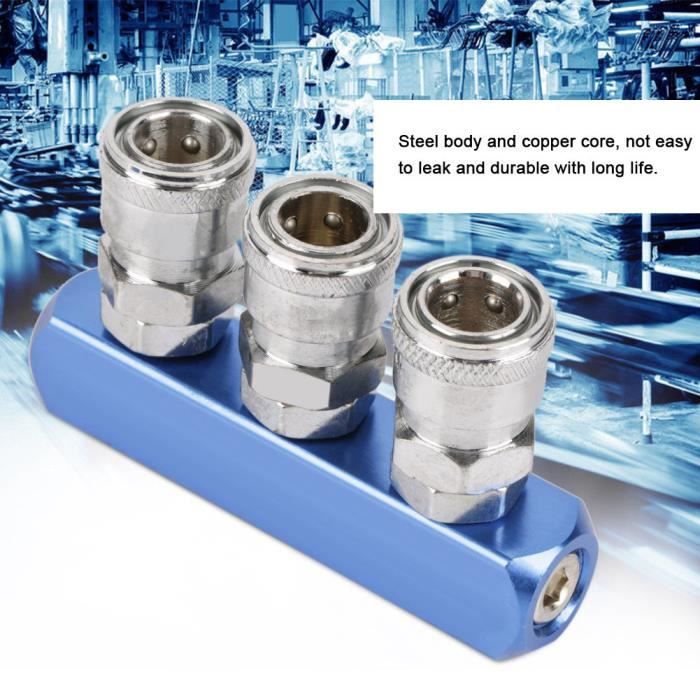 Qiilu Raccord En T De Rue 1/8 "NPT, Jauge De Pression De