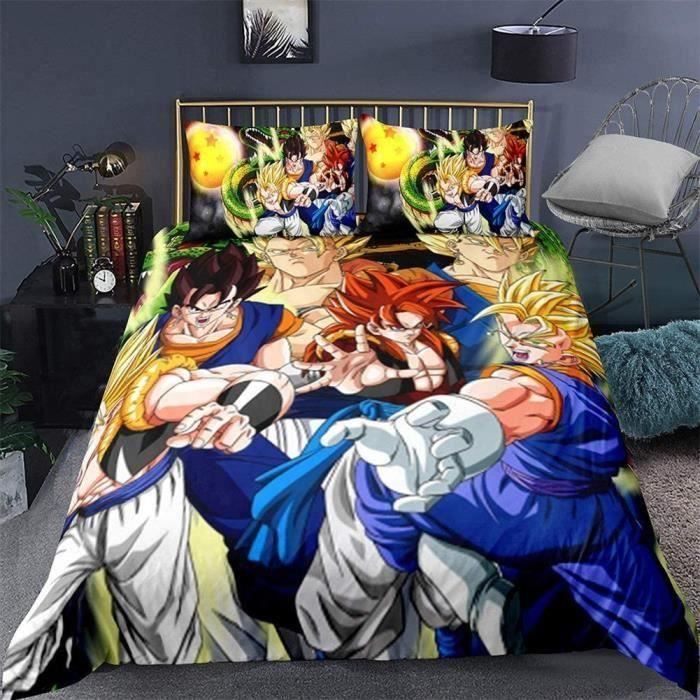 Housse De Couette Dragon Ball Z Super Housse De Couette 200 X 200 Cm Taie D Oreiller 50 X 75 Cm Lbq81 Cdiscount Maison