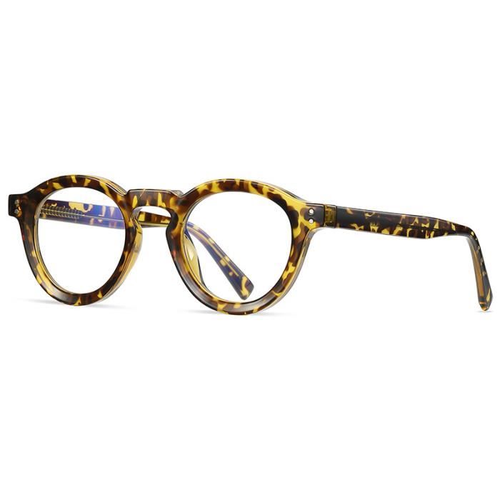 Lunettes Anti-Lumière Bleue Imprimé Léopard - Monture Grande Taille Homme/Femme Avec Étui