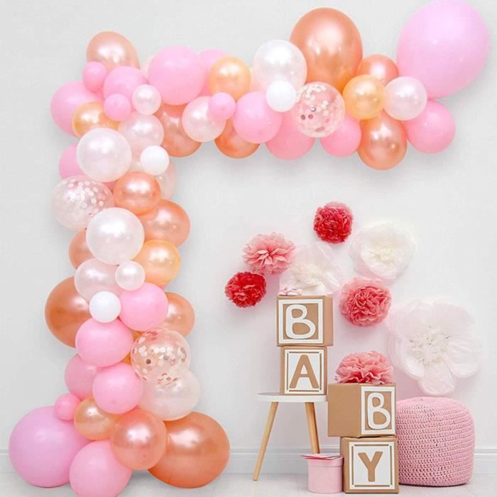 Caravan Ballon De Fete En Latex Arch Garland Guirlande Confetti Decoration Pour Mariage Anniversaire Noel Piscine 91 Pcs Cdiscount Maison