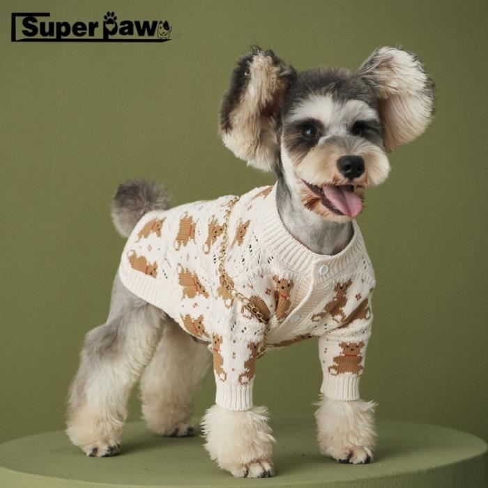 Animalerie Sweat a capuche pour chien vetement d hiver chaud pour chiot petit et moyen gabarit yorkshire Teddy carlin Type L Cdiscount