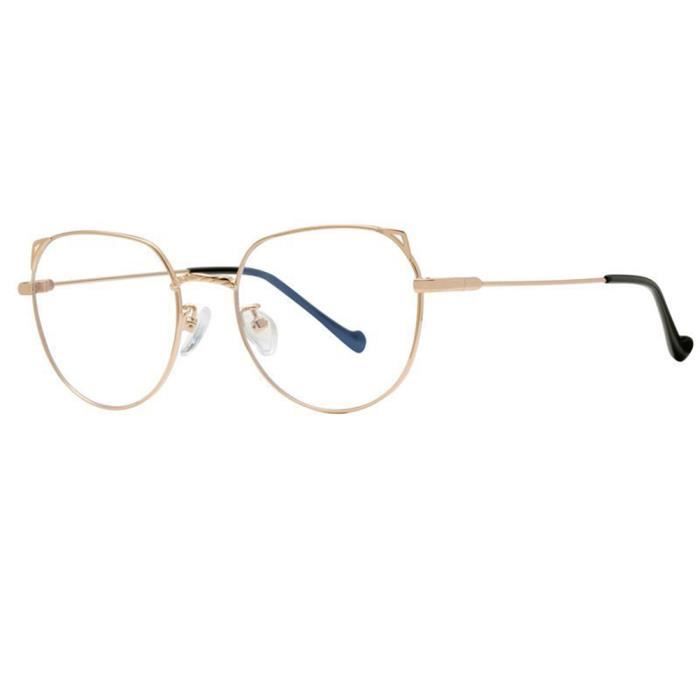 Ototon® Lunette Anti Lumiere Bleue Ultra Léger TR90 + Métal Anti Fatigue  Filtre UV Monture de Lunettes pour Homme Femme - Or - Cdiscount Bijouterie