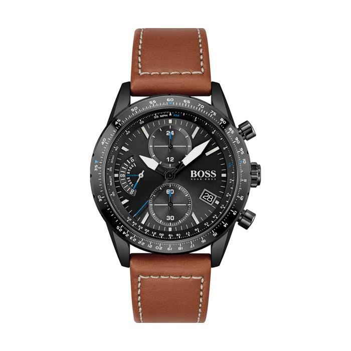 Montre - BOSS BLACK - 229017 - Cuir - Marron - Analogique