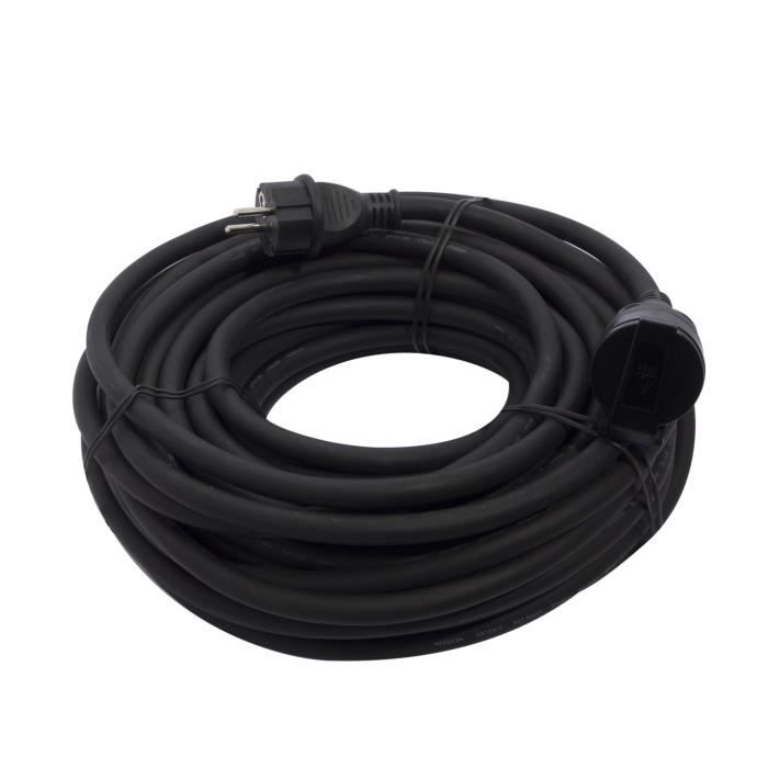 CHACON Verlängerungskabel Mit Flachstecker – 3 Meter, 1,5 Mm², Weiß, 1-fach, Typ F