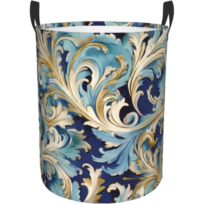 Panier à Linge Pliable En Maille Bleu - Grand Format, Aéré, Léger, Pour Vêtements Sales, Rangement Jouets Ou Affaires