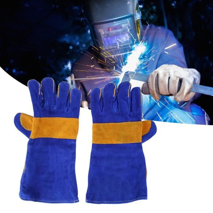 Gants De Travail YESWELDER En Cuir De Vache - Taille M - Paume Renforcée - Idéal Soudage, Jardinage, Bricolage